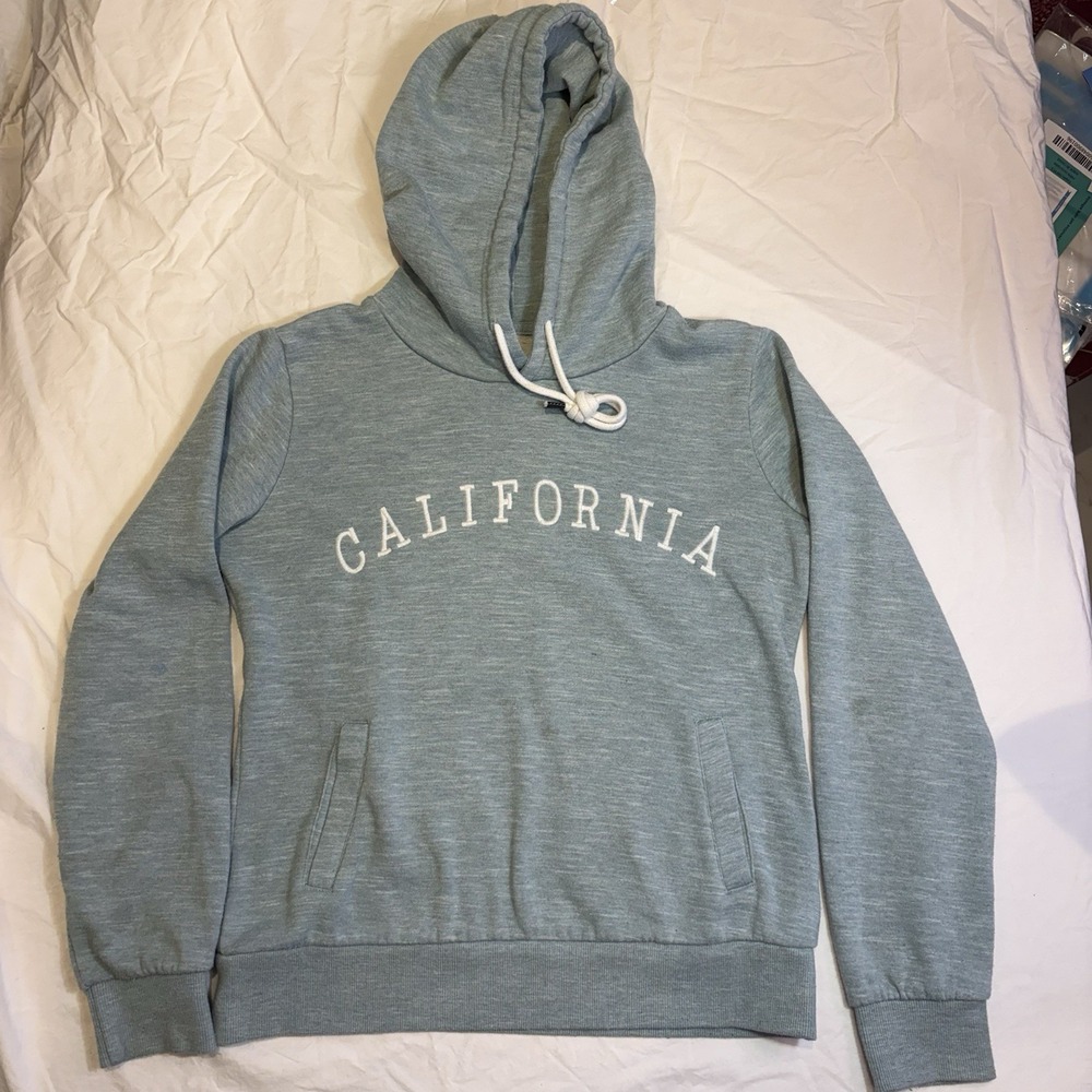 Reflex Sage Green CALIFORNIA Hoodie Women's West Coast Vibe Collegiate Large.